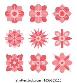 flat vector package with flower illustrations

