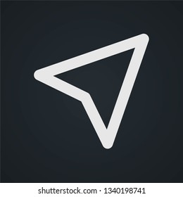Flat vector paper airplane for messages, programs and web design.