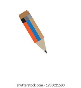 Flache Vektorstift- oder Bleistiftklammer