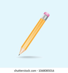 Flat vector pencil icon. Vector.