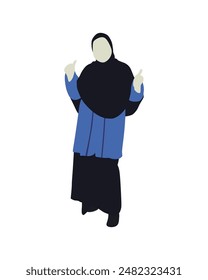 Gente de Vector plano e ilustración, mujer hijab con traje formal