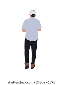Gente de Vector plano e ilustración, hombre con traje casual