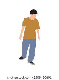 Gente de Vector plano e ilustración, hombre con traje casual