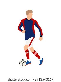 Gente de Vector plano e ilustración, hombre con traje de fútbol deportivo