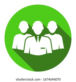 Flat vector people. Teamwork symbol. Human groups sign off To design your web site and other needs, Company design illustration