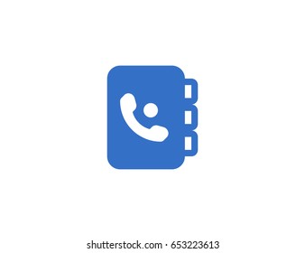 Flat vector personal contact book icon
