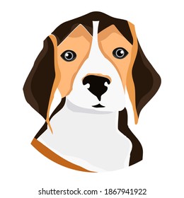 Flat vector a pets dog for apps or website