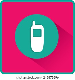 Icono de teléfono de vector plano 