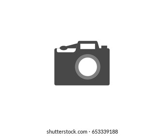 Flat vector photo camera photography icon