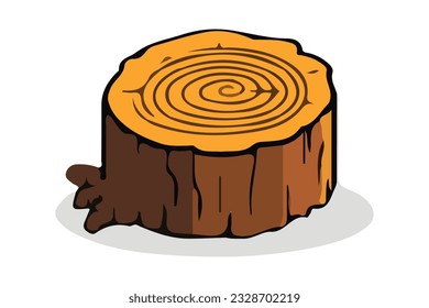 flat vector pieces of wood