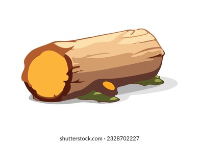 flat vector pieces of wood