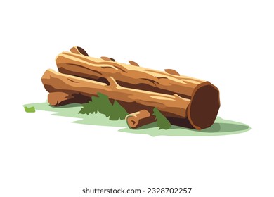 flat vector pieces of wood