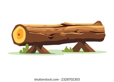 flat vector pieces of wood