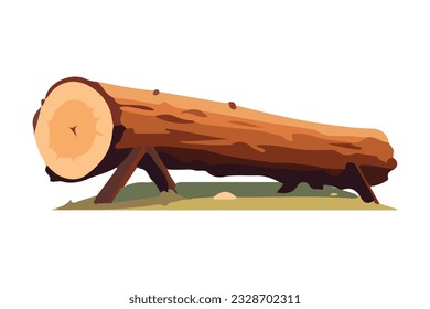 flat vector pieces of wood