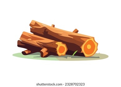 trozos vectoriales planos de madera