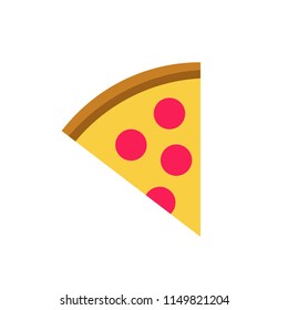Flat vector pizza slice emoji