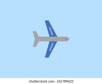 Flat vector plane aircraft icon