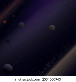 flat vector planet galaxy background