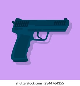 flat vector police equipment gun
