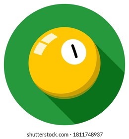 Flat Vector Pool / Billiards Ball with Shadow