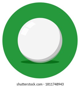 Flat Vector Pool / Billiards Ball with Shadow