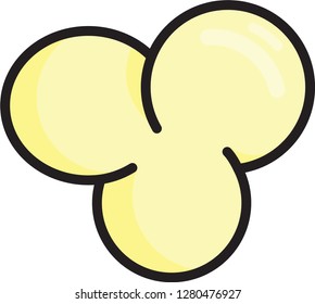 flat 
vector popcorn