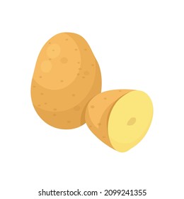 Flat vector of Potato isolated on white background. Flat illustration graphic icon