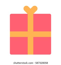 flat vector present box 