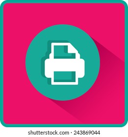 Flat Vector Printer Icon 