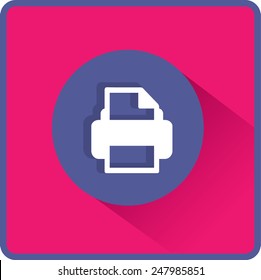 Flat Vector Printer Icon
