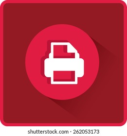Flat Vector Printer Icon
