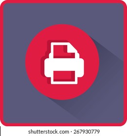 Flat Vector Printer Icon