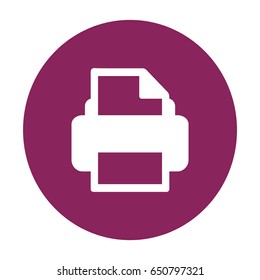 Flat Vector Printer Icon