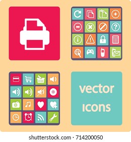 Flat Vector Printer Icon