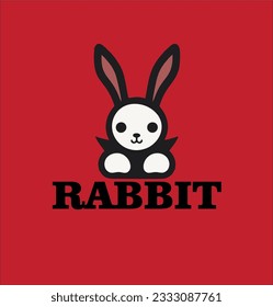 Flat vector rabbit animal icon design template. rabbit logo illustration