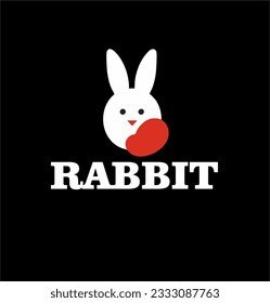 Flat vector rabbit animal icon design template. rabbit logo illustration
