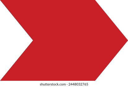 flat vector Red Minimalist Arrow 
