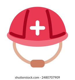 Flat vector rescue workers helmet icon. Emoji emoticon rescue workers helmet best flat icon.