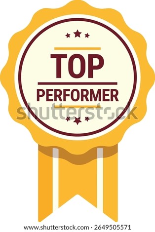 Flat Vector Reward Icon for Top Performer Recognition