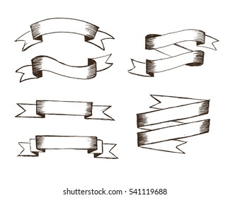 Flat vector ribbons