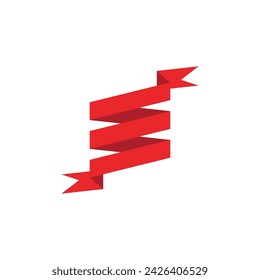 Flat vector ribbons banners flat illustration