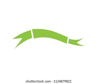 Flat vector ribbons banners flat isolated white background