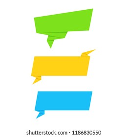 Flat vector ribbons banners flat isolated on white background, Illustration Set of 50 ribbons.