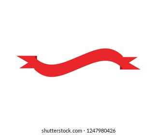 Flat vector ribbons banners flat isolated on white background
