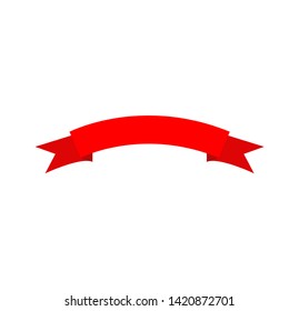 Flat vector ribbons banners flat isolated on white background. Ribbon vector