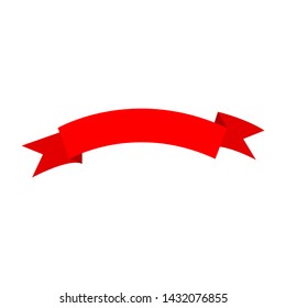 Flat vector ribbons banners flat isolated on white background. Ribbon vector.