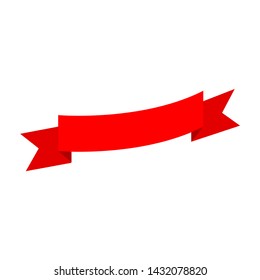 Flat vector ribbons banners flat isolated on white background. Ribbon vector.