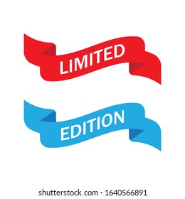 Flat vector ribbons banners flat isolated on white background