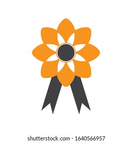 Flat vector ribbons banners flat isolated on white background