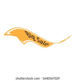 Flat vector ribbons banners flat isolated on white background